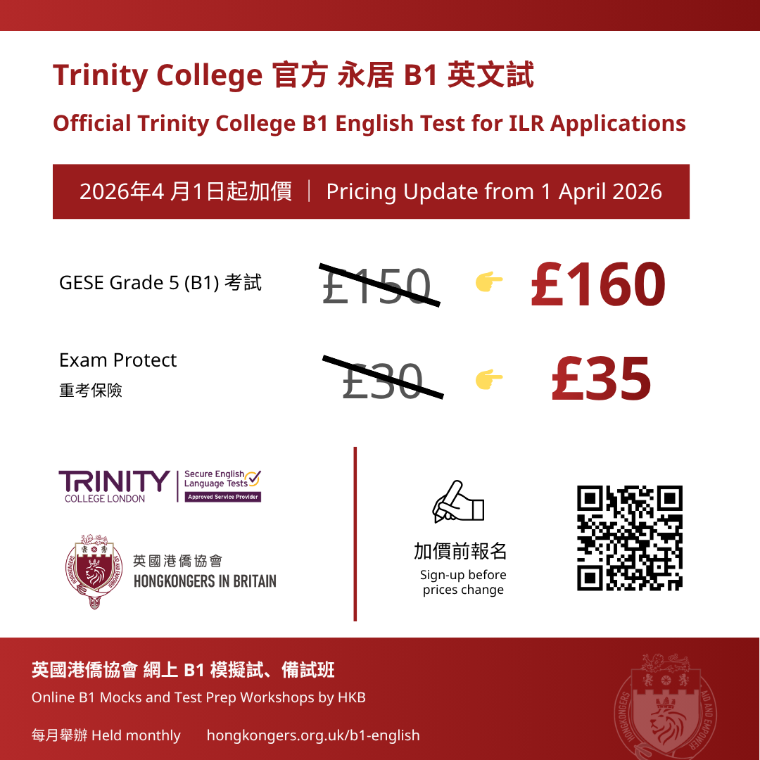 Official Trinity College B1 English Test for ILR Applications